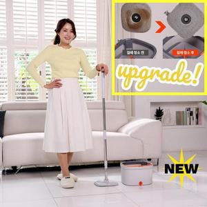 자동펌프 슈퍼 통돌이 회전 물걸레 청소기+패드3장