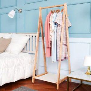 아이엘컴퍼니 원목 코트랙 선반 행거