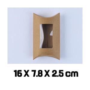 P 투명창 반달상자 크라프트 16x7.8x2.5 베개형 오목상자 답례품 양말 생일선물