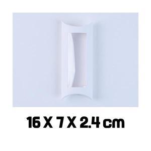 P 투명창 반달상자 화이트 16x7x2.4 베개형 오목상자 답례품 양말 생일선물