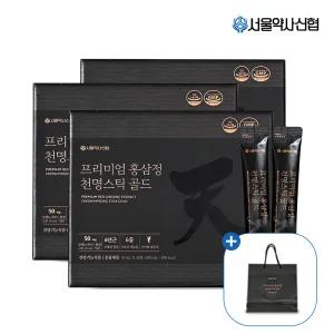 [서울약사신협] 프리미엄 홍삼정 천명스틱 골드 30포 3세트 +쇼핑백 3장