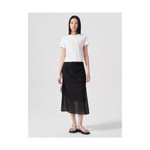 8SECONDS 에잇세컨즈 시어 레이어드 스커트 블랙 354627MQ15