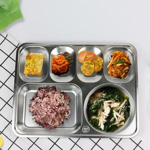 세신 스텐 4찬 식판 가정용 성인 어른 업소용 광공서 군대 단체 급식 식당 스테인레스 퇴식대 식기 급식판