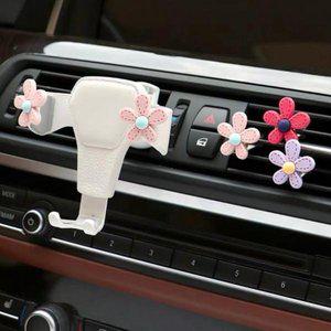 [제이큐]희망 핑크플라워 송풍구거치대 차량용 여성 귀여운 X ( 2매입 )