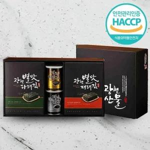 [웰굿]HACCP 광천김 캔 선물세트 4호(김캔1,자반캔1,전장김10)
