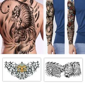 타투스티커 도안 판박이 지워지는 팔 허벅지 등 다리 셀프 컬러 문신 대형 반팔 긴팔 헤나