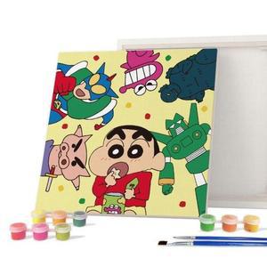 [XBHH176M]페인팅 캔버스 짱구 짱구와장난감친구들 25X25