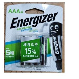 에너자이저 충전지 충전용 건전지 AAA 4입