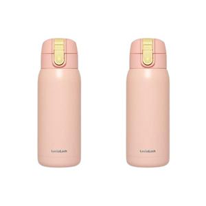 락앤락 스쿨핏 코튼캔디 원터치텀블러 370ml, 핑크, 2개