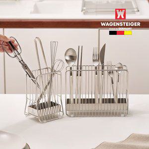바겐슈타이거 스텐304 와이어 수저통 물빠짐 수저보관함 조리도구 정리함