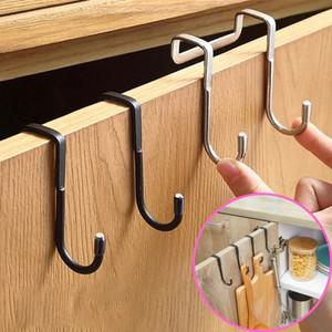 후크 걸이 도어 행거 무타공 스텐 고리 싱크대 주방용품 행주 거치대