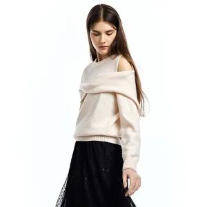 [하프클럽/S쏠레지아]에스쏠레지아 울 블렌드 컷아웃 니트 풀오버 SON1EPO010