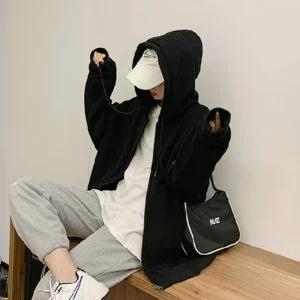 남녀공용 베이직 기모 후드집업 2칼라 루즈핏 후드티 데일리 후디 아우터 티셔츠