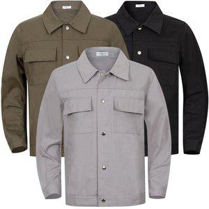 [디바옴므]세미 오버핏 스냅버튼 코튼 투포켓 트러커 셔츠 남방 자켓