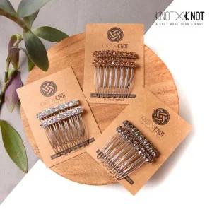 [KNOTXKNOT] 2p 단독구성 지그재그 크리스탈 빗핀_미디엄