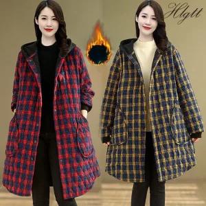 누빔체크롱후드점퍼(색상선택)