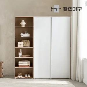 코라 1800 슬라이딩 옷장 세트 1200 옷장 (선반형)+600 선반장