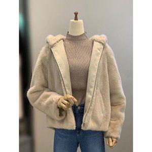 갤러리아 ab.f.z 후드넥 밍크 퍼 집업 자켓 ACY4HF01K