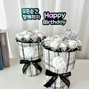 샤넬장미 꽃다발 선물 비누꽃 부모님 생신 여자친구 생일 축하 결혼기념일 여친선물