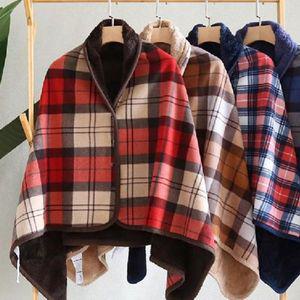 [제이큐]극세사 똑딱이 어깨 사무실 차량용 망토 무릎 담요 ms1334