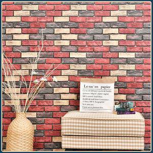 돌 벽지 야외 질석 벽돌무늬 시트지 방수 입체 3D 방습