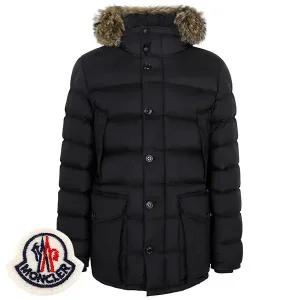 몽클레어 블랙 클루니 코요테퍼 다운 자켓 CLUNY 999