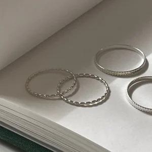 925실버 데일리 실반지 쌀알반지 패턴 텍스쳐 얇은 레이어드링