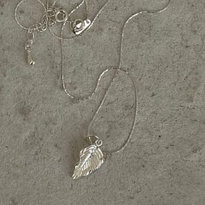 925실버 나뭇잎 팬던트 목걸이 데일리 리프 은목걸이