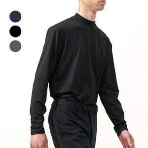 3장세트 남성 하프넥 기모 긴팔티 겨울 보온 반폴라 티셔츠