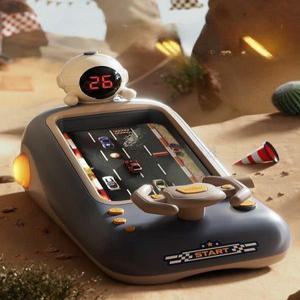 미니휴대용 가정용오락실게임기 레이싱 모험 게임 콘솔 기계 스티어링 휠 시뮬레이션 운전 자동차 게임기