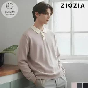 [지오지아] 캐시미어 루즈핏 카라 니트 (ABC4ET1102_B)