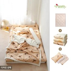 프리미엄 모달 아기 겨울토퍼이불세트 (요토퍼+다우니퍼블랭킷L+솜베개)