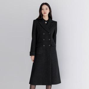 [시크라인] (~XL까지) 에글린 카라 더블 버튼 롱 코트 겨울 코디 오피스룩 하객룩 연말룩 모임룩 파티룩 빅사이즈