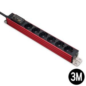 [하프클럽/알티피아]멀티탭 고용량 누전차단 콘센트 6구 3M (레드)