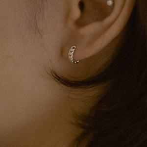 925실버 미니 체인귀걸이 원터치 체인 은귀걸이 