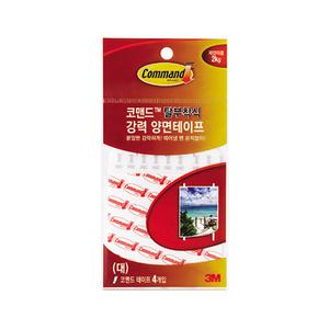 3M 코맨드 양면 테이프 리필 대 17024 20mmx95mm 4입 제한하중 2kg 탈 부착식
