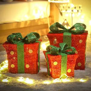 땡땡이 크리스마스 선물상자 3종세트 가짜 선물상자 어린이집 크리스마스 행사 가짜