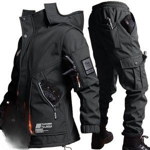 남성용 겨울 작업복 세트 낚시 상하의 방한복