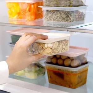 심플쿡 냉동밥 도시락통 사각 전자렌지용기(400ml) 8개