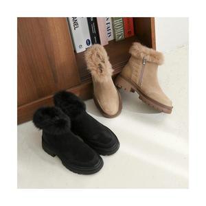 천연소가죽 털부츠 발편한 워커 방한화 앵클부츠