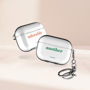 애플 아이폰 에어팟 프로 3세대 투명 케이스 키링 열쇠 고리 카라비너 무드 클리어케이스