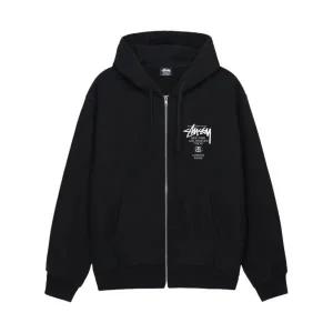 [정품아닐시3배보상] 스투시 월드투어 후드 집업 블랙 2024 Stussy World Tour Zip Hoodie Black 2024