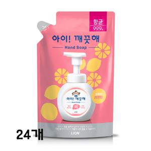 아이깨끗해 핸드워시 레몬 450ml 리필 24개 항균/손세정제/핸드솝/폼