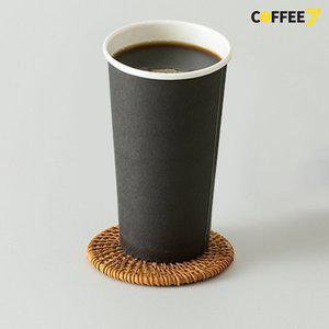 커피세븐 (컬러 종이컵) 480ml (16온스) 컬러컵-블랙 1000개/1박스