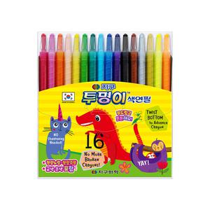 지구 투명이 색연필 16색 세트