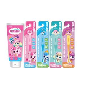 캐치티니핑 시즌4 오루루 캐릭터 피규어 칫솔 4개+덴탈치약 1개