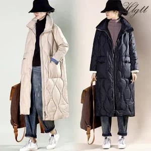 [헬리꽁땡] 퀼팅 터틀 패딩 집업 롱코트 (색상선택)
