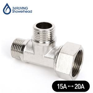 15A-20A 황동 이경 변환 T밸브 티 커넥터 C 수도 배관