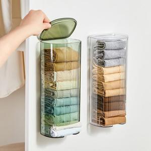 수납함 무타공 양말 속옷정리함 부착식 벽걸이