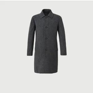 [트레몰로] HC09 베이직 오버핏 맥코트 (주)세정 인디안 남성 겨울 차콜그레이 울 (S30089348)